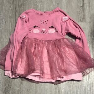 Pink Cat Face Tulle Dress